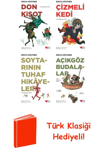 Erich Kästner 4 Kitap Seti + Türk Klasiği Hediye