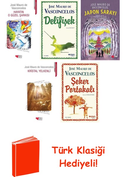José Mauro De Vasconcelos 5 Kitap Seti + Türk Klasiği Hediye