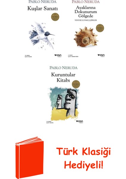 Pablo Neruda 3 Kitap Seti + Türk Klasiği Hediye