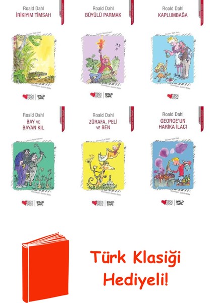 Roald Dahl 6 Kitap Seti + Türk Klasiği Hediye