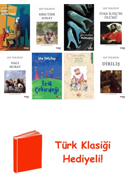 Lev Tolstoy 8 Kitap Seti + Türk Klasiği Hediye