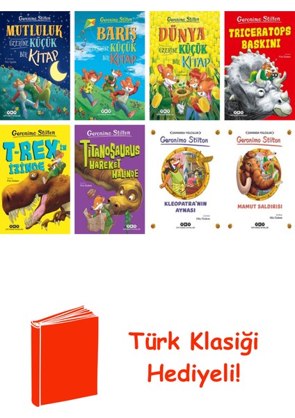 Geronimo Stilton 8 Kitap Seti + Türk Klasiği Hediye