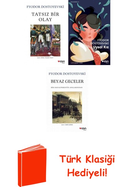 Fyodor Dostoyevski 3 Kitap Seti + Türk Klasiği Hediye