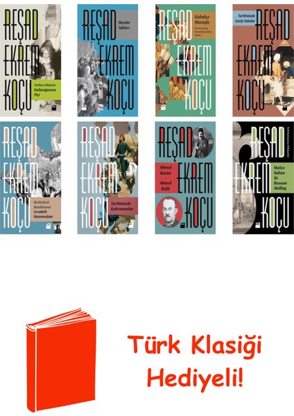 Reşad Ekrem Koçu 8 Kitap Seti + Türk Klasiği Hediye