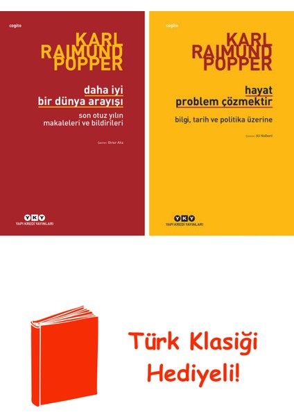 Karl R. Popper 2 Kitap Seti + Türk Klasiği Hediye