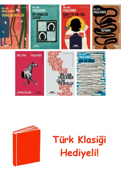 William Faulkner 7 Kitap Seti + Türk Klasiği Hediye