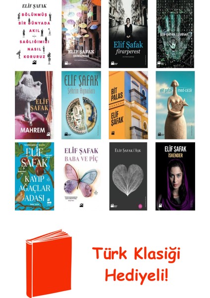Elif Şafak 12 Kitap Seti + Türk Klasiği Hediye
