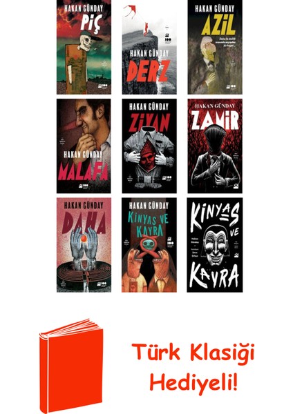 Hakan Günday 9 Kitap Seti + Türk Klasiği Hediye
