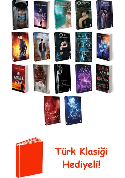 Jennifer L. Armentrout 17 Kitap Seti + Türk Klasiği Hediye