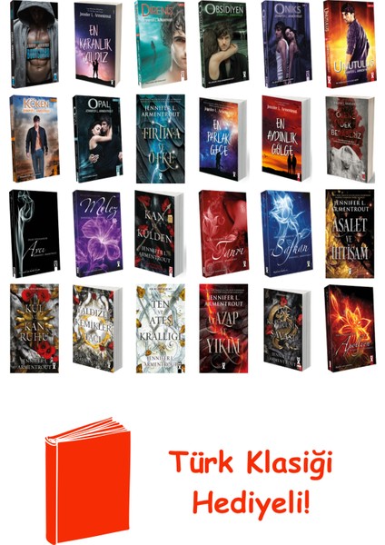 Jennifer L. Armentrout 24 Kitap Seti + Türk Klasiği Hediye