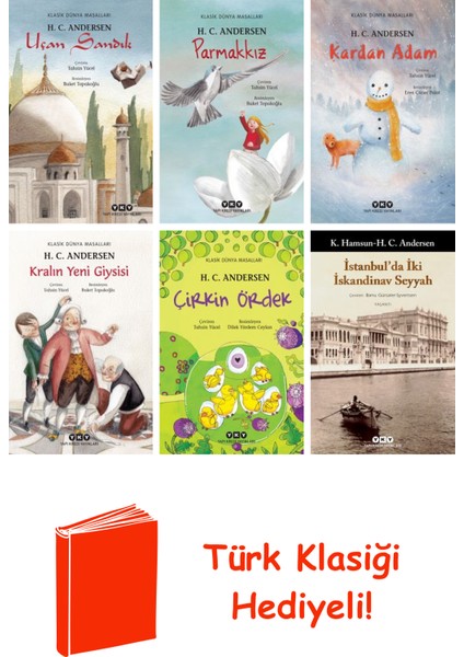 H. C. Andersen 6 Kitap Seti + Türk Klasiği Hediye