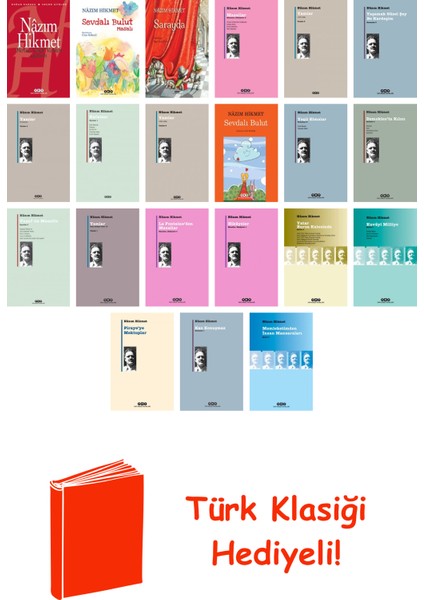 Nâzım Hikmet 21 Kitap Seti + Türk Klasiği Hediye