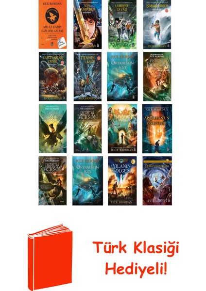Rick Riordan 16 Kitap Seti + Türk Klasiği Hediye
