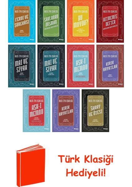 Halid Ziya Uşaklıgil 11 Kitap Seti + Türk Klasiği Hediye