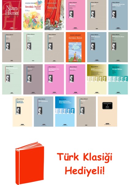 Nâzım Hikmet 23 Kitap Seti + Türk Klasiği Hediye