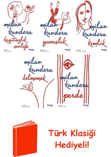 Milan Kundera 5 Kitap Seti + Türk Klasiği Hediye