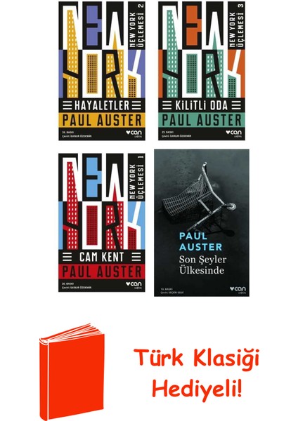 Paul Auster 4 Kitap Seti + Türk Klasiği Hediye