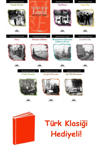 Memduh Şevket Esendal 11 Kitap Seti + Türk Klasiği Hediye