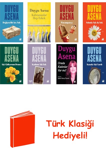 Duygu Asena 8 Kitap Seti + Türk Klasiği Hediye