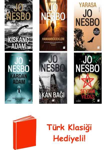 Jo Nesbo 6 Kitap Seti + Türk Klasiği Hediye
