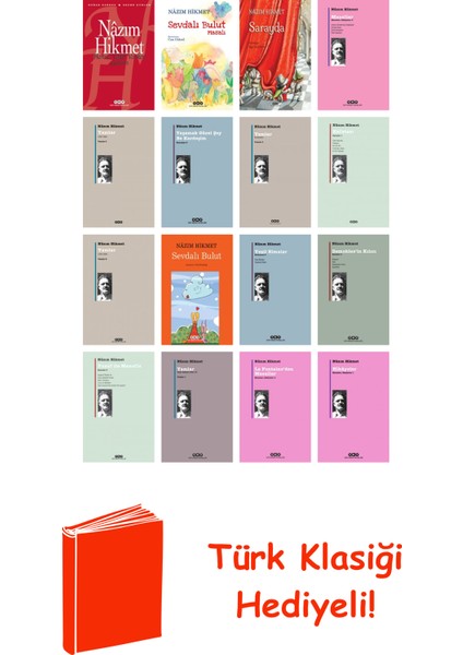 Nâzım Hikmet 16 Kitap Seti + Türk Klasiği Hediye