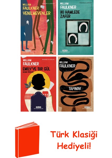 William Faulkner 4 Kitap Seti + Türk Klasiği Hediye