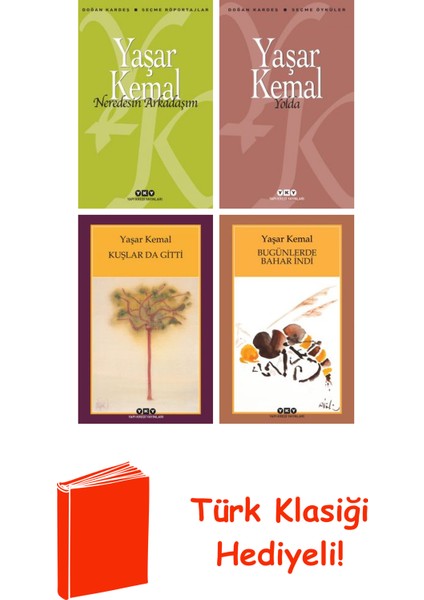 Yaşar Kemal 4 Kitap Seti + Türk Klasiği Hediye