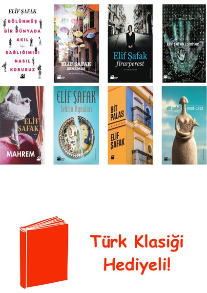 Elif Şafak 8 Kitap Seti + Türk Klasiği Hediye