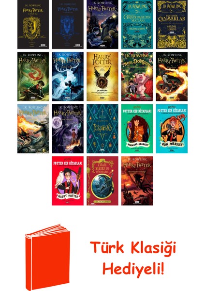 J.k. Rowling 18 Kitap Seti + Türk Klasiği Hediye