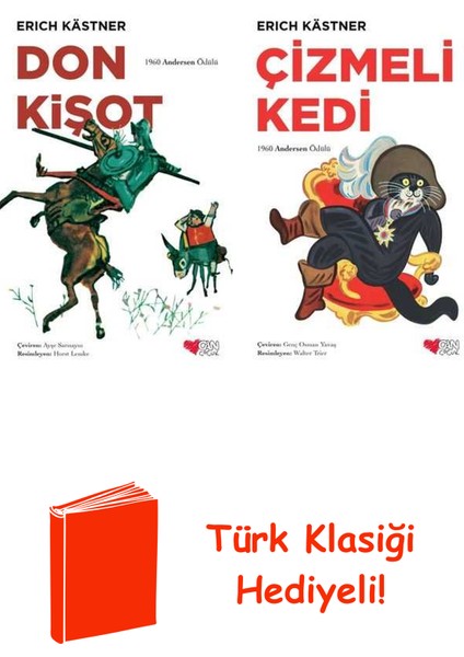 Erich Kästner 2 Kitap Seti + Türk Klasiği Hediye