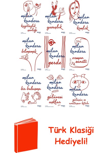Milan Kundera 9 Kitap Seti + Türk Klasiği Hediye
