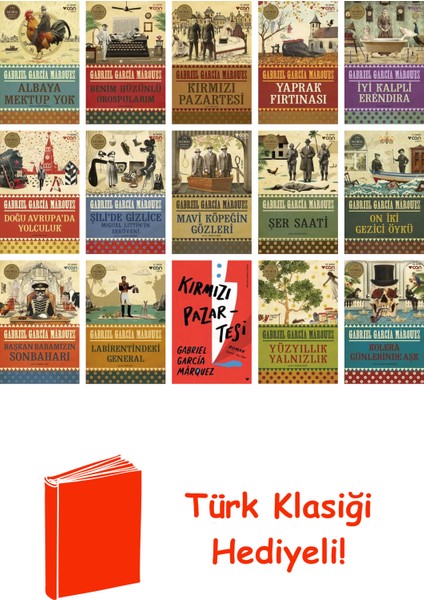 Gabriel García Márquez 15 Kitap Seti + Türk Klasiği Hediye