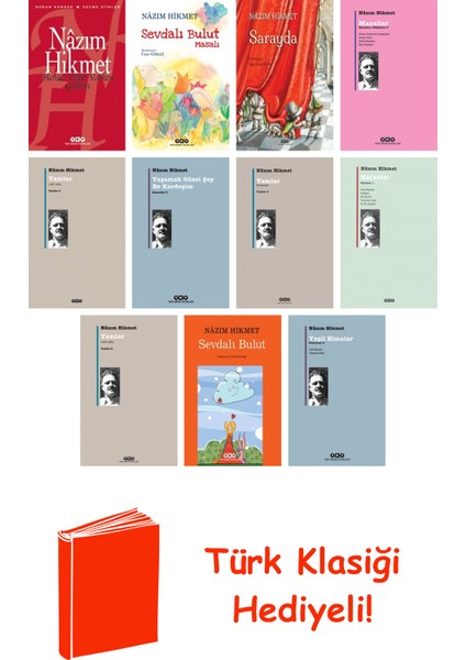 Nâzım Hikmet 11 Kitap Seti + Türk Klasiği Hediye