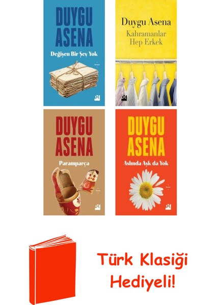 Duygu Asena 4 Kitap Seti + Türk Klasiği Hediye