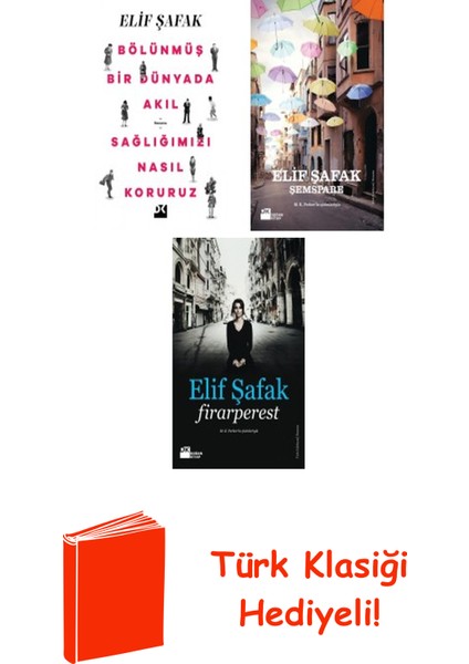 Elif Şafak 3 Kitap Seti + Türk Klasiği Hediye