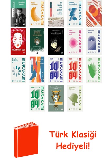 Haruki Murakami 18 Kitap Seti + Türk Klasiği Hediye