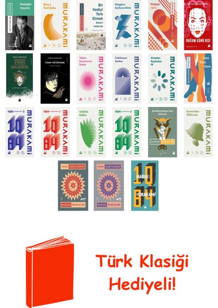 Haruki Murakami 21 Kitap Seti + Türk Klasiği Hediye
