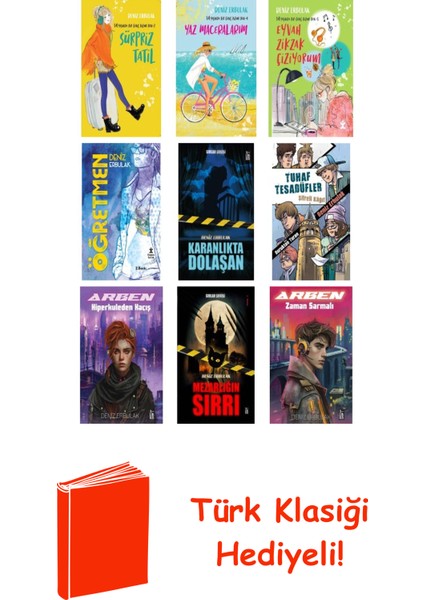 Deniz Erbulak 9 Kitap Seti + Türk Klasiği Hediye
