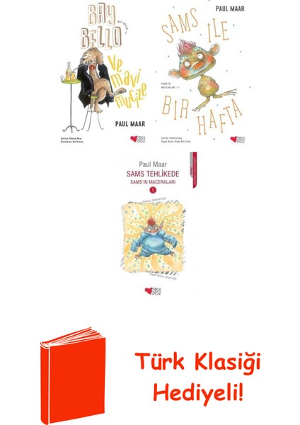 Paul Maar 3 Kitap Seti + Türk Klasiği Hediye