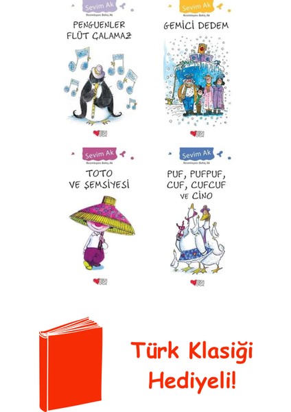 Sevim Ak 4 Kitap Seti + Türk Klasiği Hediye
