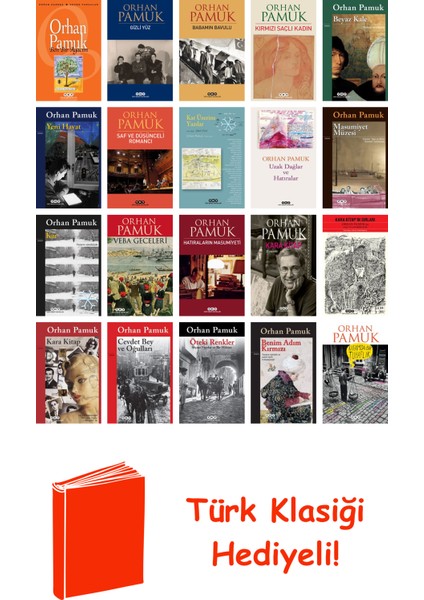 Orhan Pamuk 20 Kitap Seti + Türk Klasiği Hediye