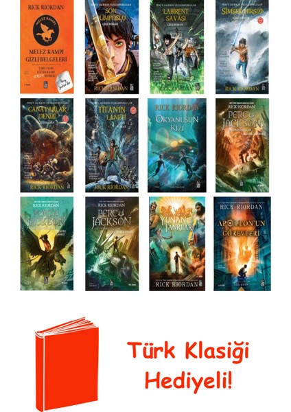 Rick Riordan 12 Kitap Seti + Türk Klasiği Hediye