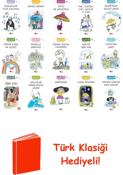 Sevim Ak 15 Kitap Seti + Türk Klasiği Hediye