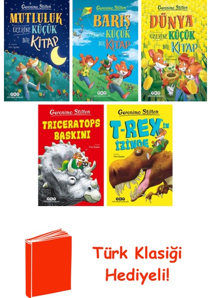 Geronimo Stilton 5 Kitap Seti + Türk Klasiği Hediye