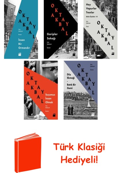 Oktay Akbal 5 Kitap Seti + Türk Klasiği Hediye