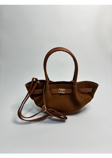 Magnolia Taba Süet Kadın Omuz ve El Çantası