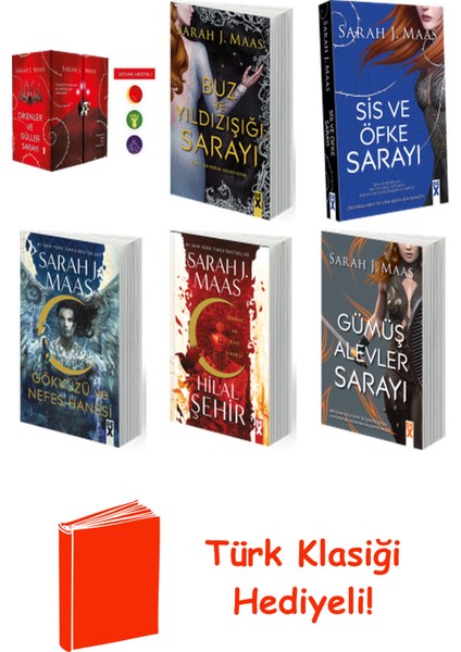 Sarah J. Maas 6 Kitap Seti + Türk Klasiği Hediye