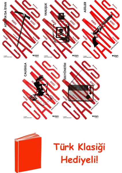 Albert Camus 5 Kitap Seti + Türk Klasiği Hediye