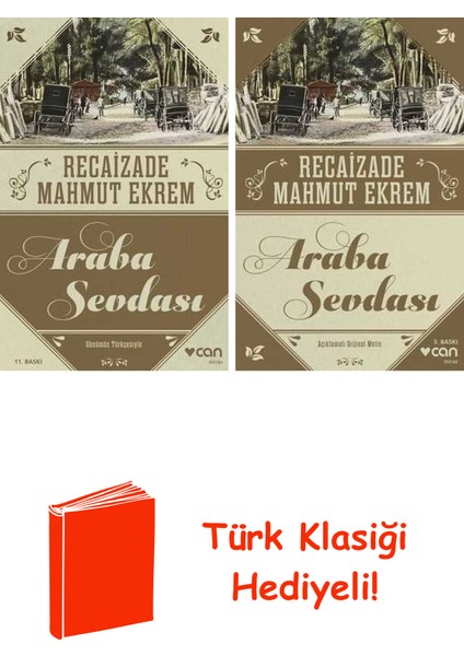 Recaizade Mahmut Ekrem 2 Kitap Seti + Türk Klasiği Hediye