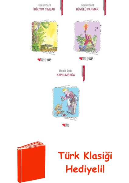 Roald Dahl 3 Kitap Seti + Türk Klasiği Hediye